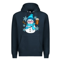 Navy cute snowman Premium Hoodie - Zillion Design Studio