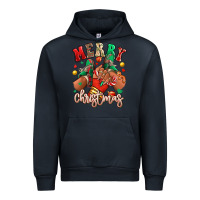 Navy Merry Christmas black girl sneakers Urban Hoodie - RanaPortraitStore