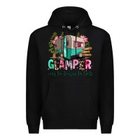 Black glamper way too boujee for tents 2 Premium Hoodie - RanaPortraitStore
