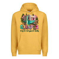Mustard glamper way too boujee for tents 2 Premium Hoodie - RanaPortraitStore
