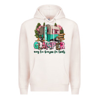 Pale Pink glamper way too boujee for tents 2 Premium Hoodie - RanaPortraitStore