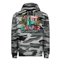 Slate Camo glamper way too boujee for tents 2 Premium Hoodie - RanaPortraitStore