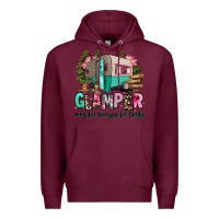 Burgundy glamper way too boujee for tents 2 Premium Hoodie - RanaPortraitStore