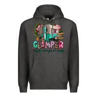 Charcoal Heather glamper way too boujee for tents 2 Premium Hoodie - RanaPortraitStore