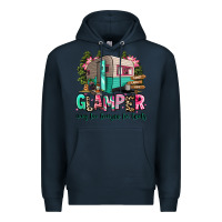 Navy glamper way too boujee for tents 2 Premium Hoodie - RanaPortraitStore