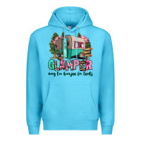 Ocean Blue glamper way too boujee for tents 2 Premium Hoodie - RanaPortraitStore