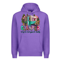 Purple glamper way too boujee for tents 2 Premium Hoodie - RanaPortraitStore
