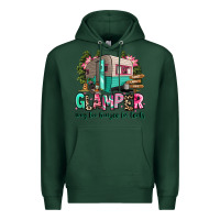 Sports Green glamper way too boujee for tents 2 Premium Hoodie - RanaPortraitStore