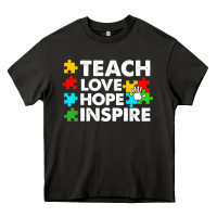 Asphalt Teach Love Hope Inspire Heavy Core Tee - CowhideDigitalArt