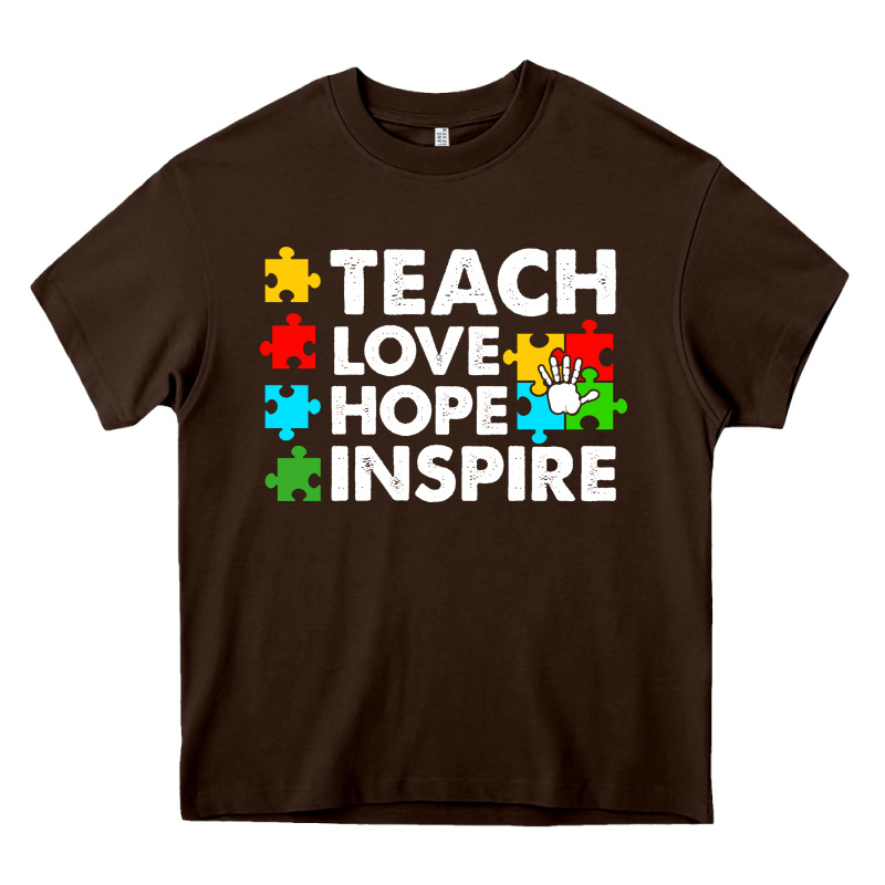 Teach Love Hope Inspire Heavy Core Tee by CowhideDigitalArt | Teevron