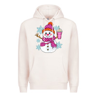 Pale Pink bougie snowman Premium Hoodie - Zillion Design Studio