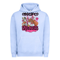 Pigment Grape Ice Obsessed with sneakers pink afro woman Urban Hoodie - RanaPortraitStore