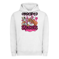 Pigment Lunar Rock Obsessed with sneakers pink afro woman Urban Hoodie - RanaPortraitStore