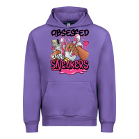 Tulip Obsessed with sneakers pink afro woman Urban Hoodie - RanaPortraitStore