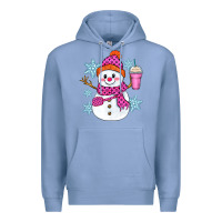 Colony Blue bougie snowman Premium Hoodie - Zillion Design Studio
