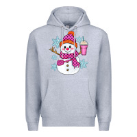 Heather Grey bougie snowman Premium Hoodie - Zillion Design Studio