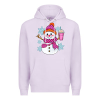 Lilac bougie snowman Premium Hoodie - Zillion Design Studio