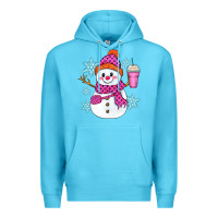 Ocean Blue bougie snowman Premium Hoodie - Zillion Design Studio