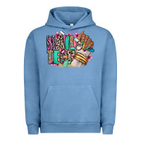 Pigment Pebble Blue Nail Tech afro nail art Urban Hoodie - RanaPortraitStore