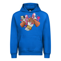 Cobalt Pink and white sneaker girl Urban Hoodie - RanaPortraitStore