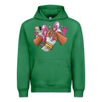 Emerald Pink and white sneaker girl Urban Hoodie - RanaPortraitStore