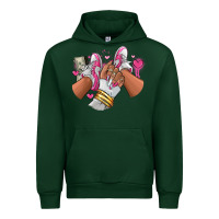 Forest Green Pink and white sneaker girl Urban Hoodie - RanaPortraitStore