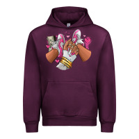 Mauve Wine Pink and white sneaker girl Urban Hoodie - RanaPortraitStore