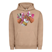 Pigment Burro Pink and white sneaker girl Urban Hoodie - RanaPortraitStore