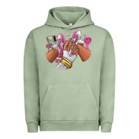 Pigment Oil Green Pink and white sneaker girl Urban Hoodie - RanaPortraitStore
