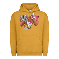 Pigment Peanut Butter Pink and white sneaker girl Urban Hoodie - RanaPortraitStore