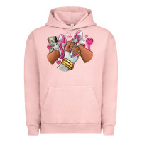 Pigment Salmon Pink and white sneaker girl Urban Hoodie - RanaPortraitStore
