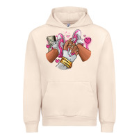 Sandshell Pink and white sneaker girl Urban Hoodie - RanaPortraitStore