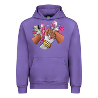 Tulip Pink and white sneaker girl Urban Hoodie - RanaPortraitStore