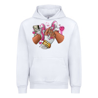 White Pink and white sneaker girl Urban Hoodie - RanaPortraitStore