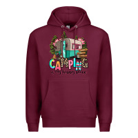 Burgundy camping is my happy place Premium Hoodie - RanaPortraitStore
