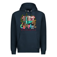 Navy camping is my happy place Premium Hoodie - RanaPortraitStore