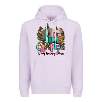 Lilac camping is my happy place Premium Hoodie - RanaPortraitStore
