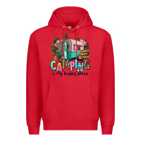 Red camping is my happy place Premium Hoodie - RanaPortraitStore
