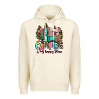 Tofu camping is my happy place Premium Hoodie - RanaPortraitStore