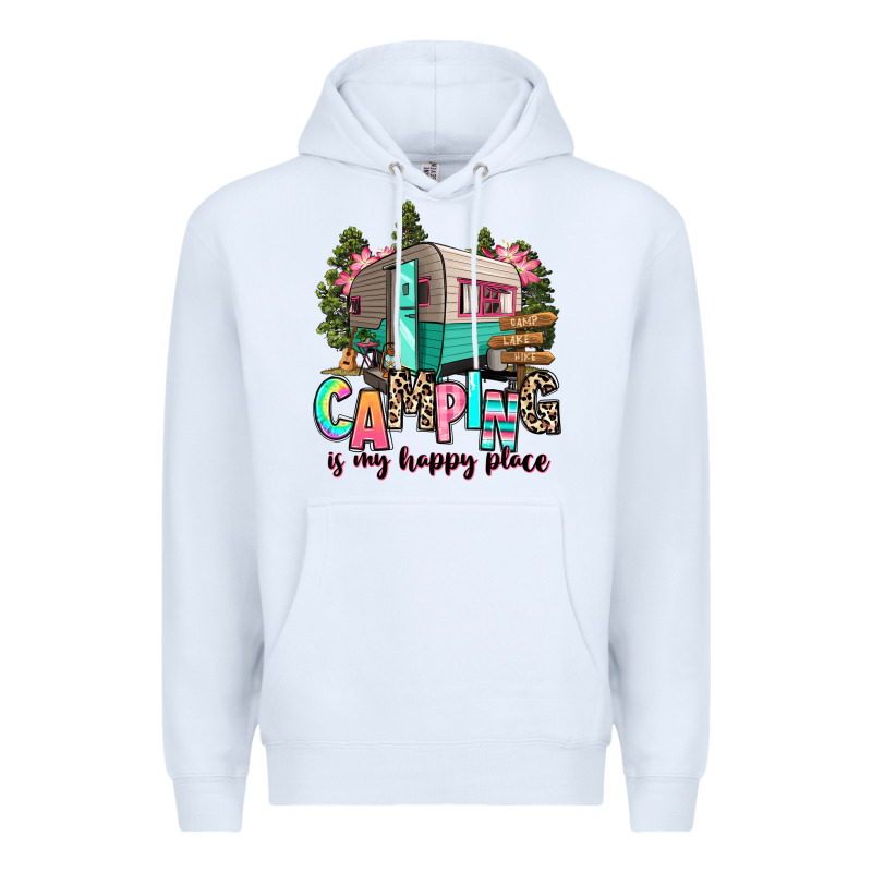 Camping Is My Happy Place Premium Hoodie by RanaPortraitStore | Teevron