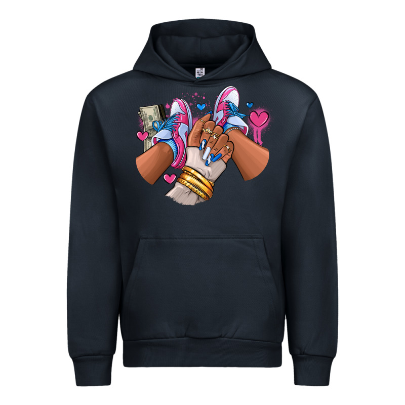 Pink And Blue Sneaker Girl Urban Hoodie by RanaPortraitStore | Teevron