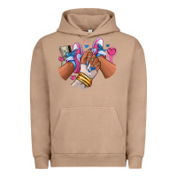 Pigment Burro Pink and blue sneaker girl Urban Hoodie - RanaPortraitStore