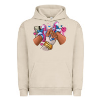 Pigment French Oak Pink and blue sneaker girl Urban Hoodie - RanaPortraitStore