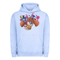 Pigment Grape Ice Pink and blue sneaker girl Urban Hoodie - RanaPortraitStore