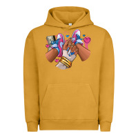 Pigment Peanut Butter Pink and blue sneaker girl Urban Hoodie - RanaPortraitStore