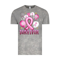Cloud Rock Balloons cancer ribbon survivor Vintage Tee - Artiststas