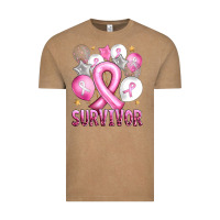 Vintage Coffee Balloons cancer ribbon survivor Vintage Tee - Artiststas