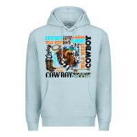 Blue Mist western cowboy wild west Premium Hoodie - texasbilliewilder
