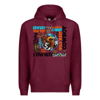 Burgundy western cowboy wild west Premium Hoodie - texasbilliewilder