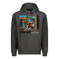 Charcoal Heather western cowboy wild west Premium Hoodie - texasbilliewilder